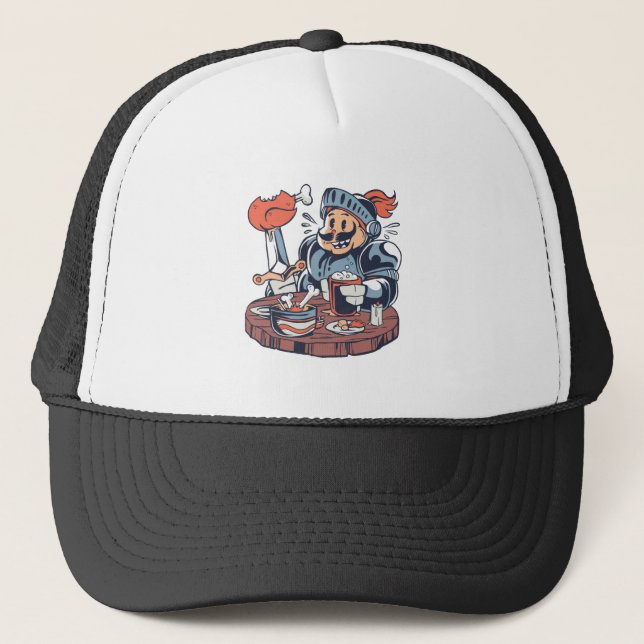 Funny Chicken Food Pun Trucker Hat (Front)