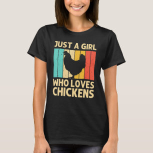 Funny Chicken For Girls Kids Farmer Chicken Farm H T-Shirt