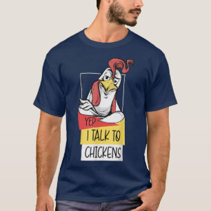 Funny Chicken For Men Women Crazy Chicken Farmer L T-Shirt