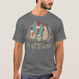 Funny Chicken For Men Women Crazy Chicken Farmer L T-Shirt