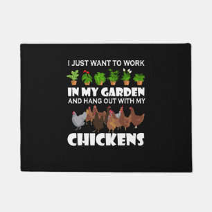 Funny Chicken For Men Women Gardening Chicken Love Doormat