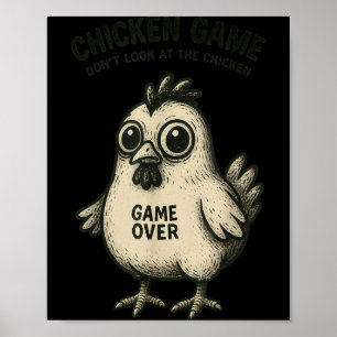 Funny Chicken Game Graphic Tee Men Women Teens Boy Poster