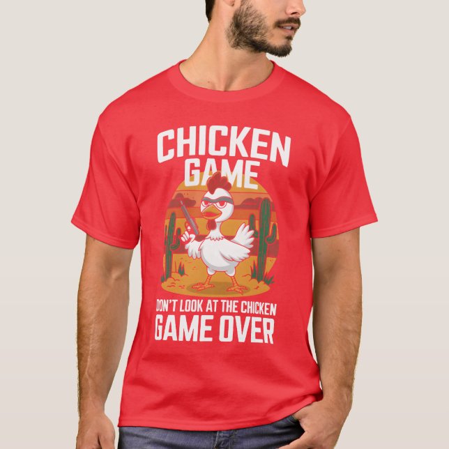 Funny Chicken Gamerend Funny Gaming Gift boy T-Shirt (Front)