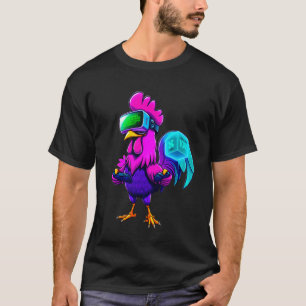 Funny Chicken Gaming Tag Rooster Farm Farmer Boys T-Shirt