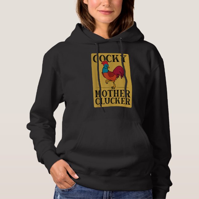 Funny Chicken Graphic | Abstract Chicken Face | Hoodie (Front)