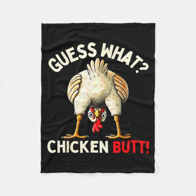 Funny Chicken Graphic Tee Men Women Kids Chicken B Fleece Blanket (Front)