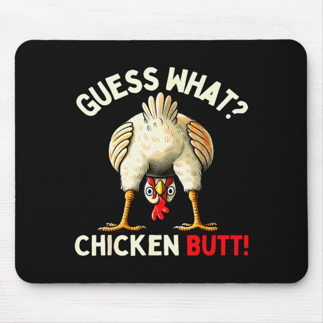 Funny Chicken Graphic Tee Men Women Kids Chicken B Mouse Mat (Front)