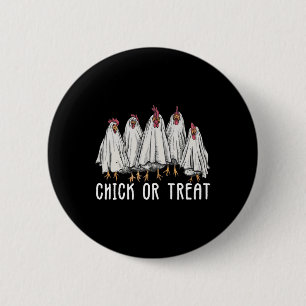 Funny Chicken Halloween Costume Chick Or Treat Chi 6 Cm Round Badge