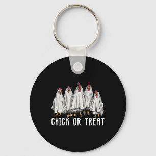 Funny Chicken Halloween Costume Chick Or Treat Chi Key Ring