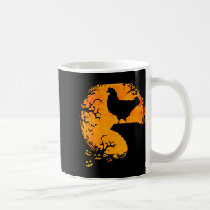 Funny Chicken Halloween Moon Silhouette Soky Chick Coffee Mug