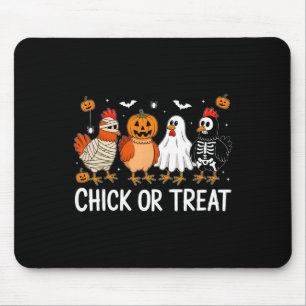 Funny Chicken Halloween Pumpkin Chick Or Treat Chi Mouse Mat