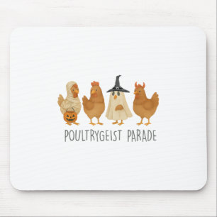 Funny Chicken Halloween, Spooky Chicken Poultrygei Mouse Mat