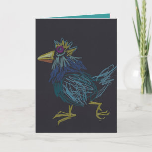Funny Chicken Happy Easter Rooster Year Greeting C Holiday Card