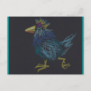 Funny Chicken Happy Easter Rooster Year Postcard