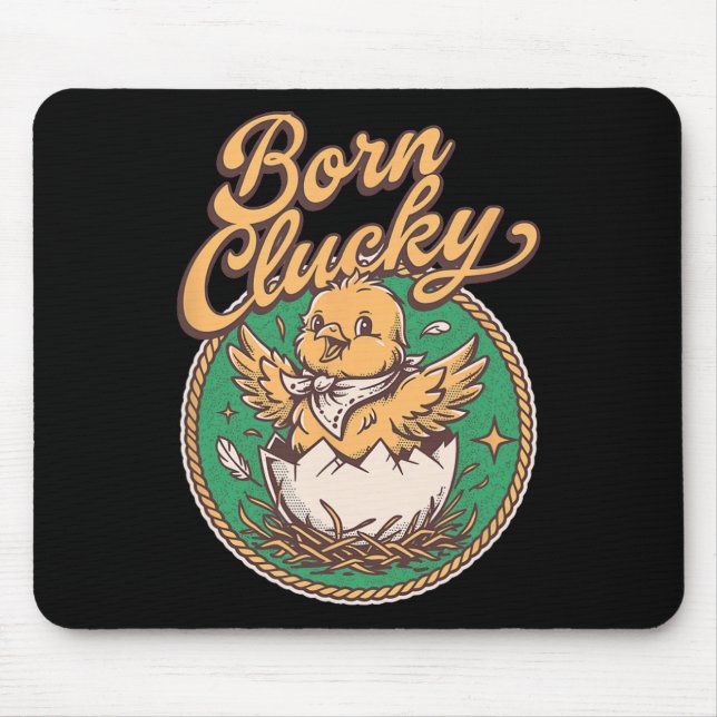 Funny Chicken Heist Coops Boss Don Rooster Born Cl Mouse Mat (Front)