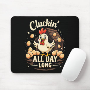 Funny Chicken Humour Rustic Farm Life Mouse Mat