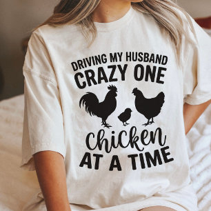 Funny Chicken Husband Crazy Farm Life Humour Tri-Blend Shirt