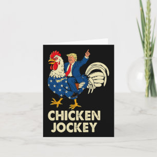 Funny Chicken Jockey Trump Meme For Men Women  Card