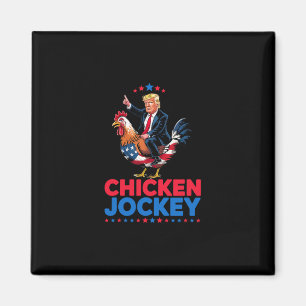 Funny Chicken Jockey Trump Meme Magnet