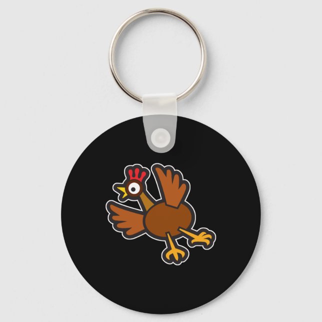 funny chicken key ring (Front)