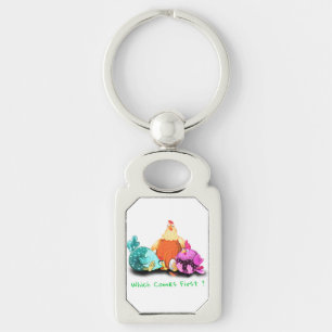 Funny Chicken Keychain - Custom Text