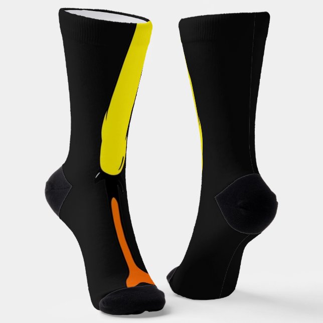 Funny Chicken leg Feet Socks Knee Animal  (Angled)