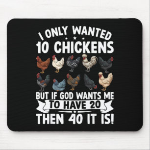 Funny Chicken Lover Farming Men Women Poultry Farm Mouse Mat