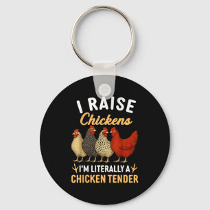 Funny Chicken Lover Gift – I Raise Chickens Farm H Key Ring