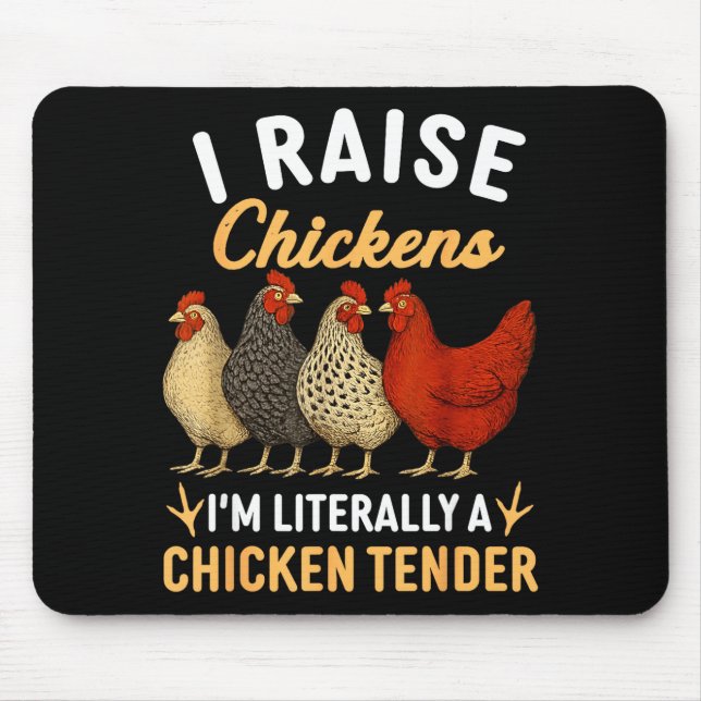 Funny Chicken Lover Gift – I Raise Chickens Farm H Mouse Mat (Front)