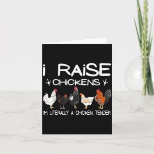 Funny Chicken Lover Gift – I Raise Chickens Farm Q Card