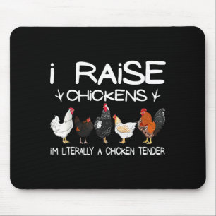 Funny Chicken Lover Gift – I Raise Chickens Farm Q Mouse Mat