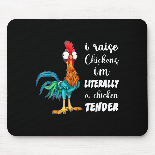 Funny Chicken Lover Gift – I Raise Chickens Humor  Mouse Mat (Front)
