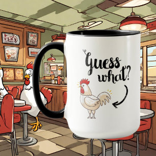 funny chicken lovers add monogram mug
