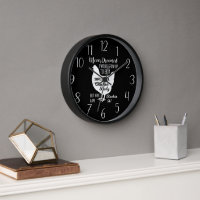 funny chicken lovers word art Large Clock