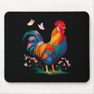Funny Chicken Men Women Rooster Chicken Lovers Mouse Mat