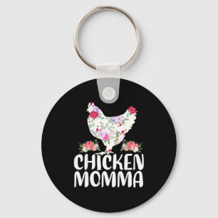 Funny chicken momma shirt for women mother's day key ring
