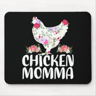 Funny chicken momma shirt for women mother's day mouse mat