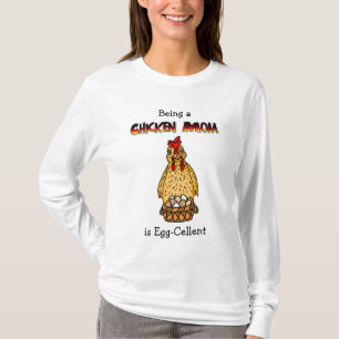 Funny Chicken Mum Humour T-Shirt