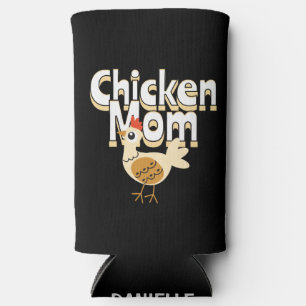 Funny Chicken Mum Personalised Seltzer Can Cooler