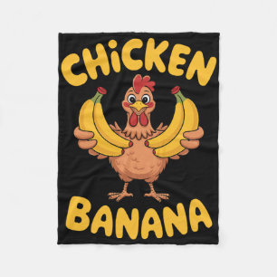 Funny Chicken Nana _1 Fleece Blanket