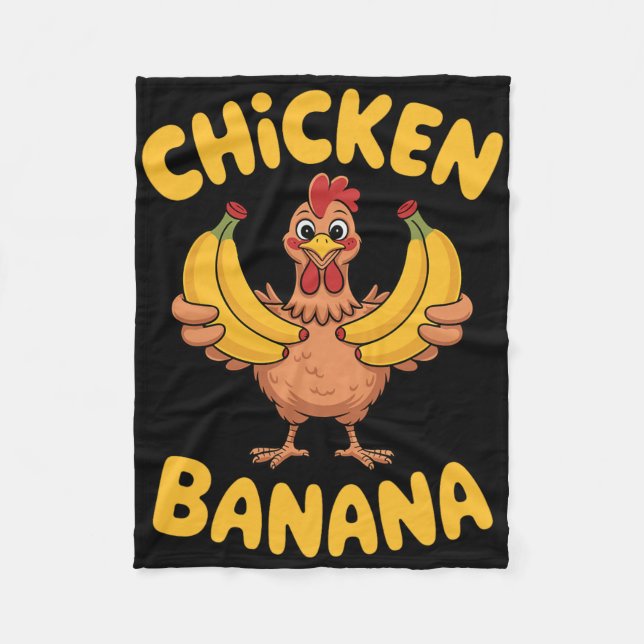 Funny Chicken Nana _1  Fleece Blanket (Front)