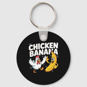 Funny Chicken Nana Dance Key Ring