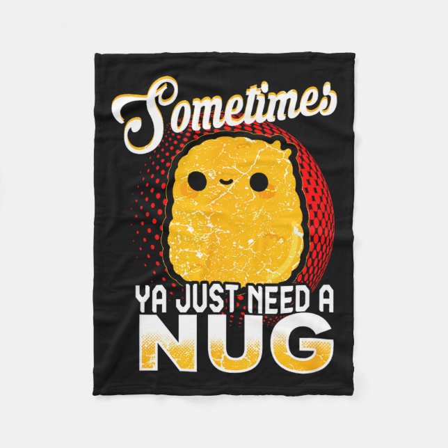 Funny Chicken Nugget Fast Food Costume  Fleece Blanket (Front)