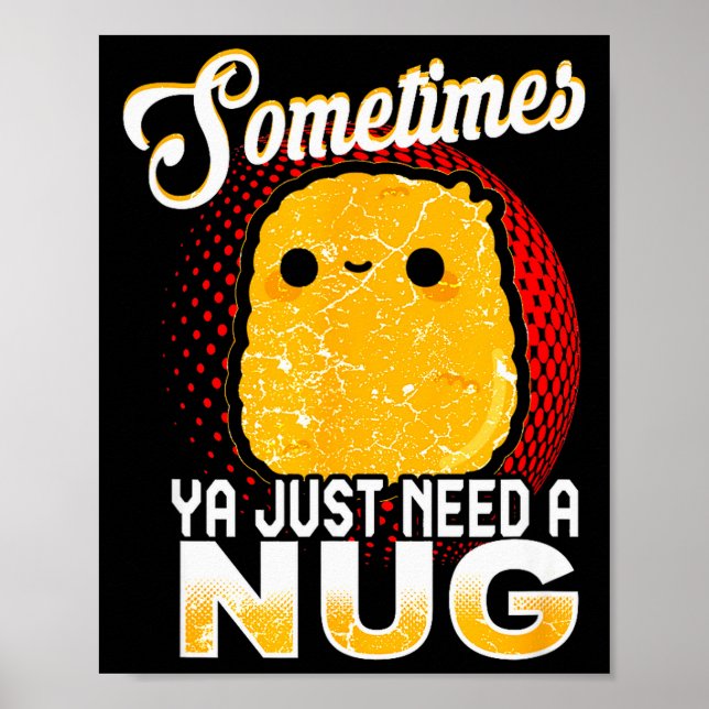 Funny Chicken Nugget Fast Food Costume  Poster (Front)