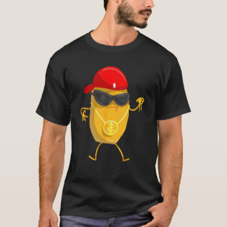 Funny Chicken Nugget Gift For Kids Cool Gangster N T-Shirt