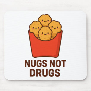 Funny Chicken Nugget Humour, Nugs Not Drugs _1 Mouse Mat