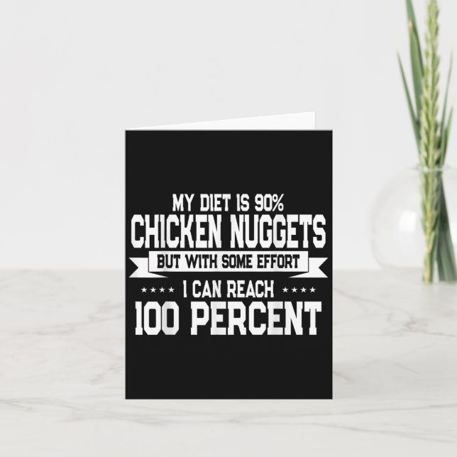 Funny Chicken Nugget Lover Quote New Years Resolut Card (Front)