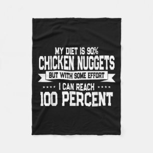 Funny Chicken Nugget Lover Quote New Years Resolut Fleece Blanket