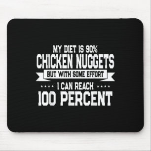Funny Chicken Nugget Lover Quote New Years Resolut Mouse Mat