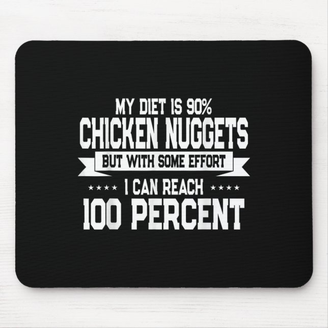 Funny Chicken Nugget Lover Quote New Years Resolut Mouse Mat (Front)